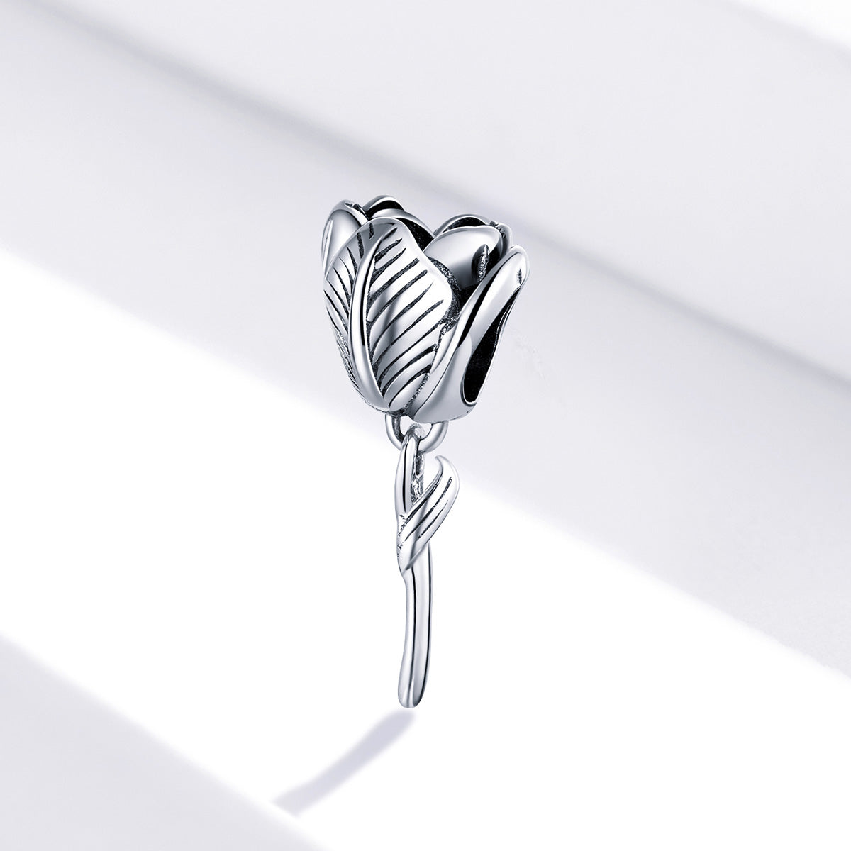Silver Charm Tulip Flower Charm For Sale - sursenso Charm