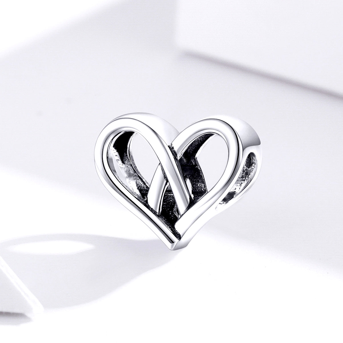 Silver Charm Heart to Heart Charm For Sale - sursenso Charm