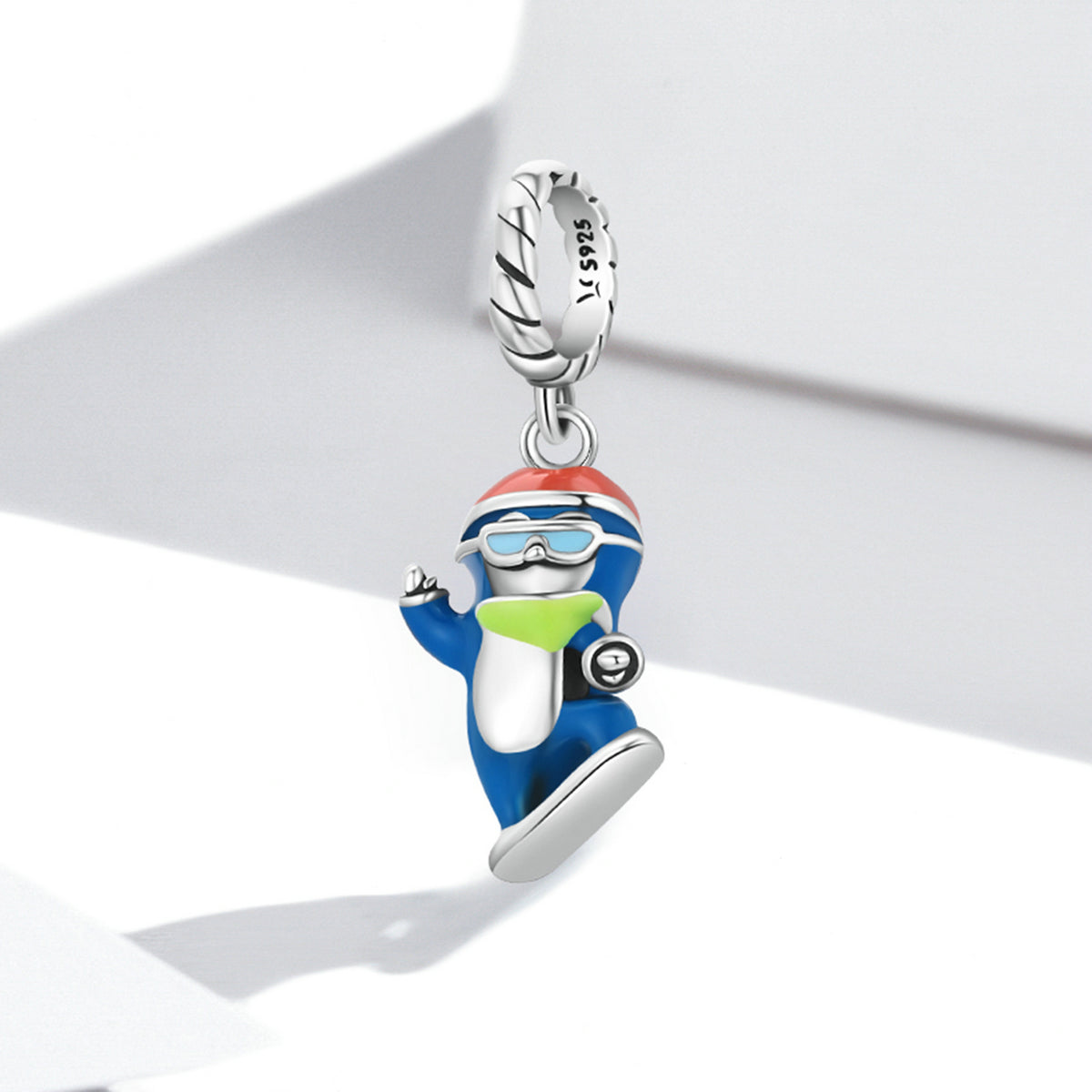 Silver Pendant Ice Penguin Dangle Charm For Sale - sursenso Pendant