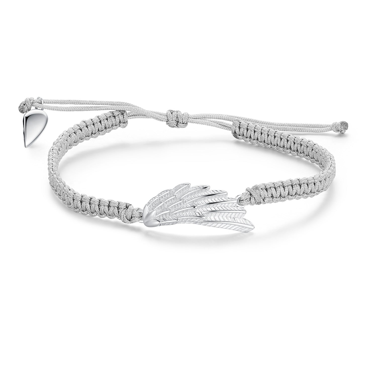 Silver Bracelet Angels Wings Rope Bracelet