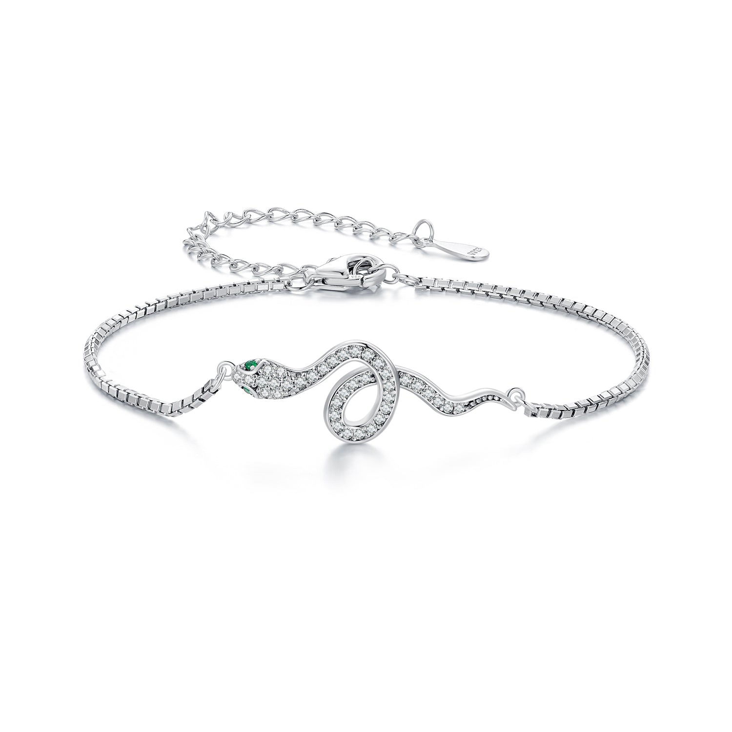 Silver Bracelet Spirit Serpent CZ Chain For Sale - sursenso Bracelet