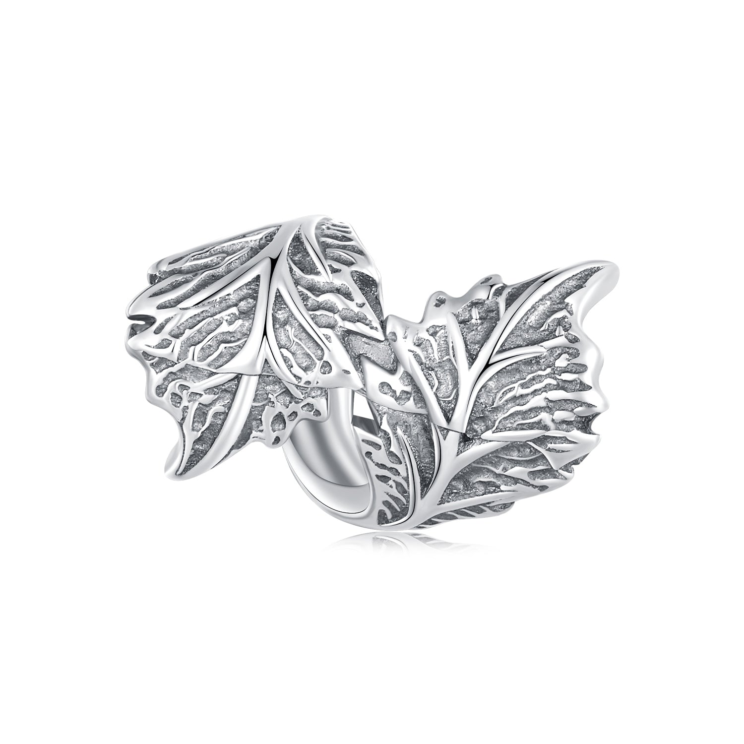 Silver Charm Bent Leaf Charm For Sale - sursenso Charm