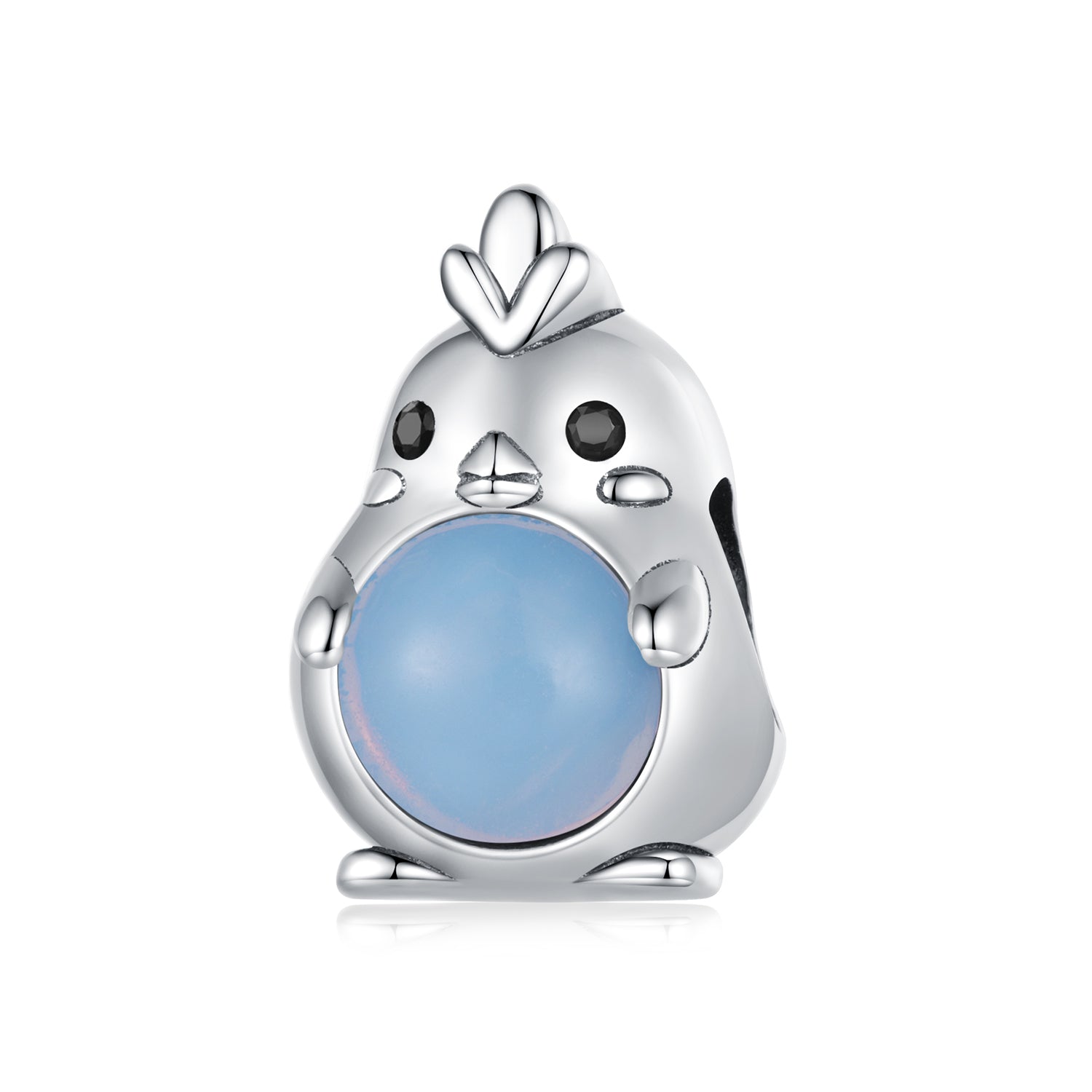Silver Charm Blue Belly Chick CZ Charm For Sale - sursenso Charm