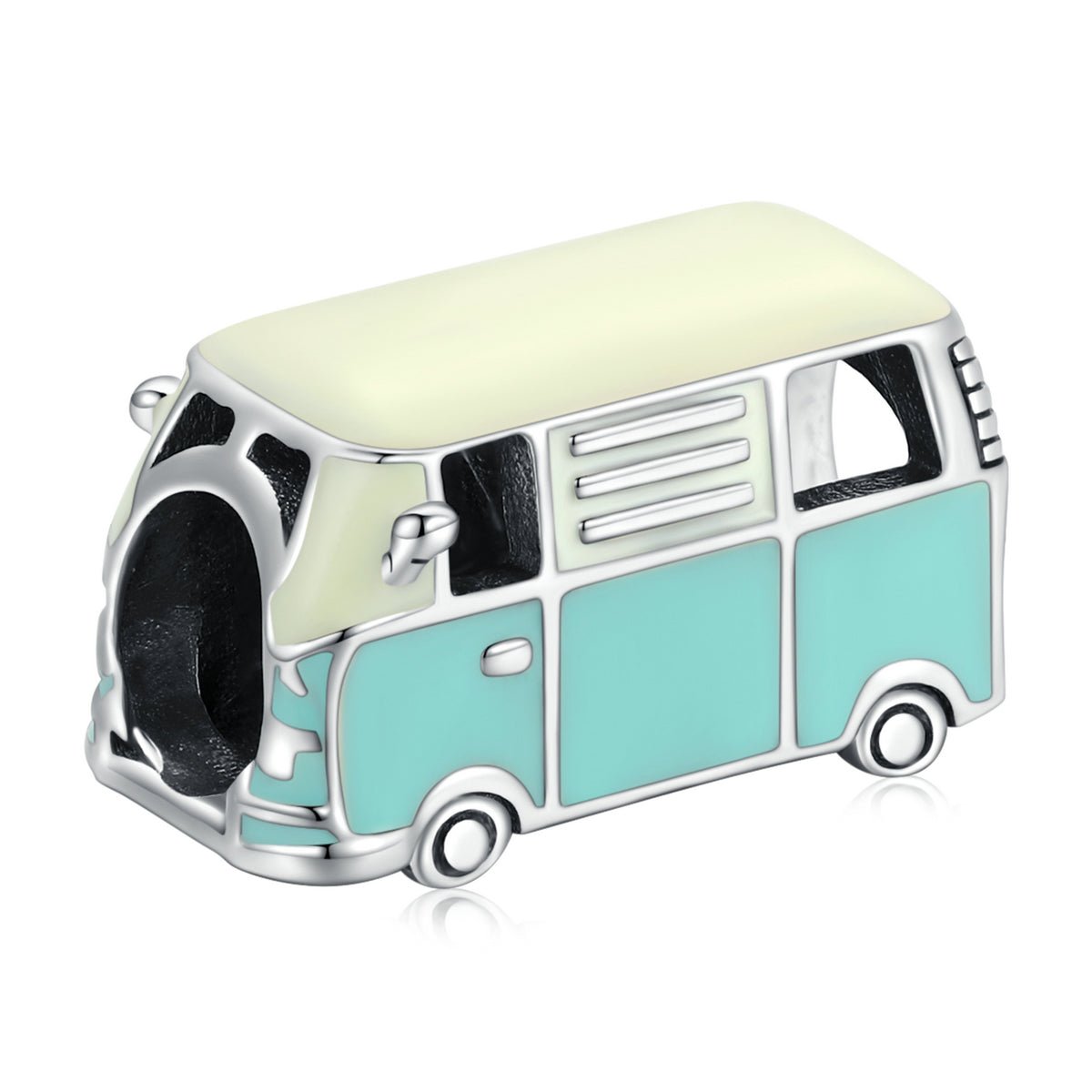 Silver Charm Cartoon Mini Bus Charm For Sale - sursenso Charm
