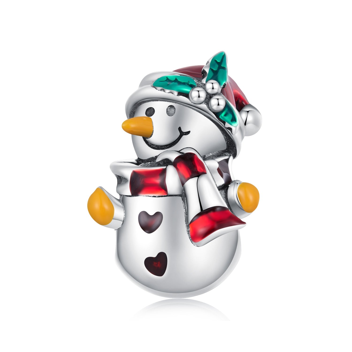 Silver Charm Christmas Snowman Charm For Sale - sursenso Charm