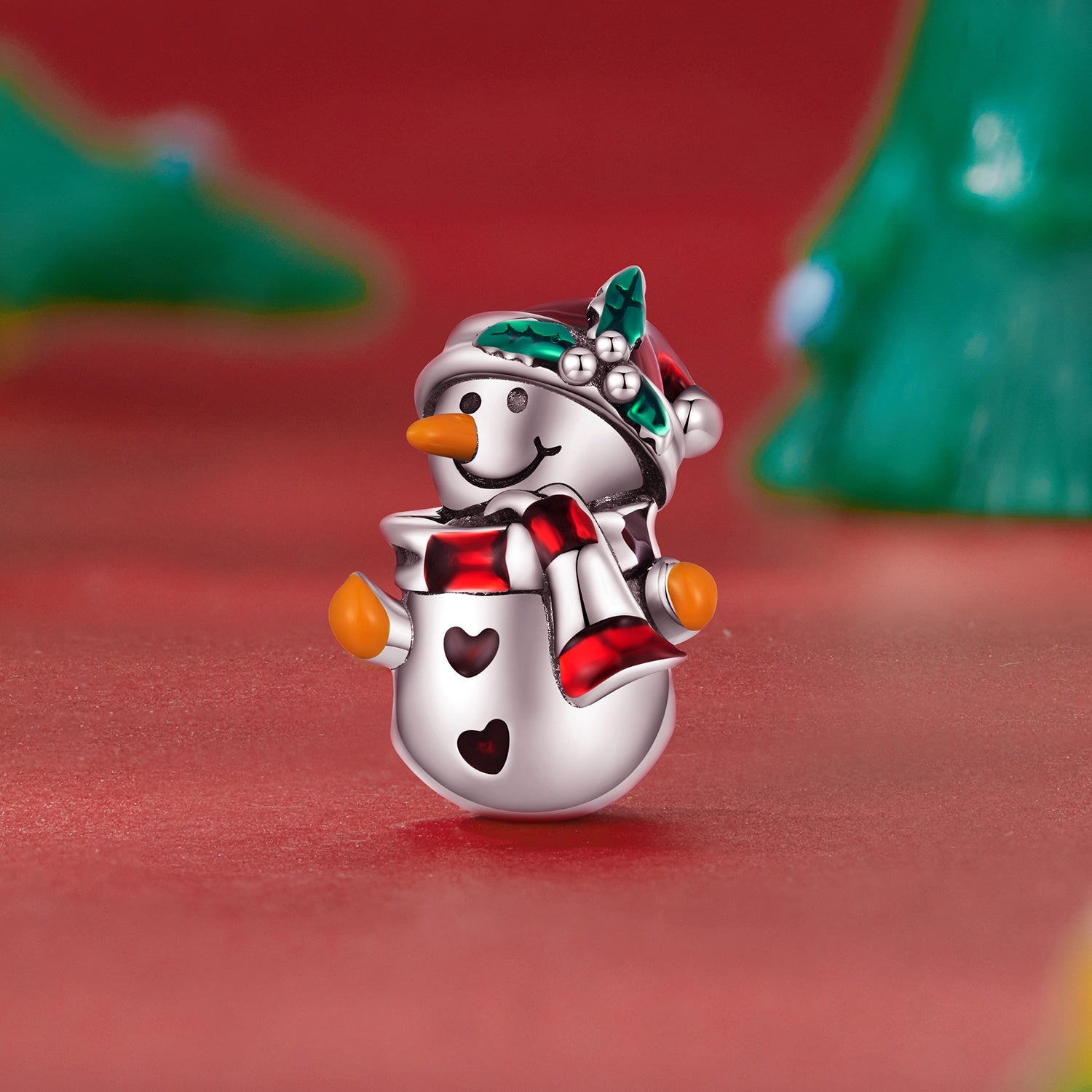 Silver Charm Christmas Snowman Charm For Sale - sursenso Charm