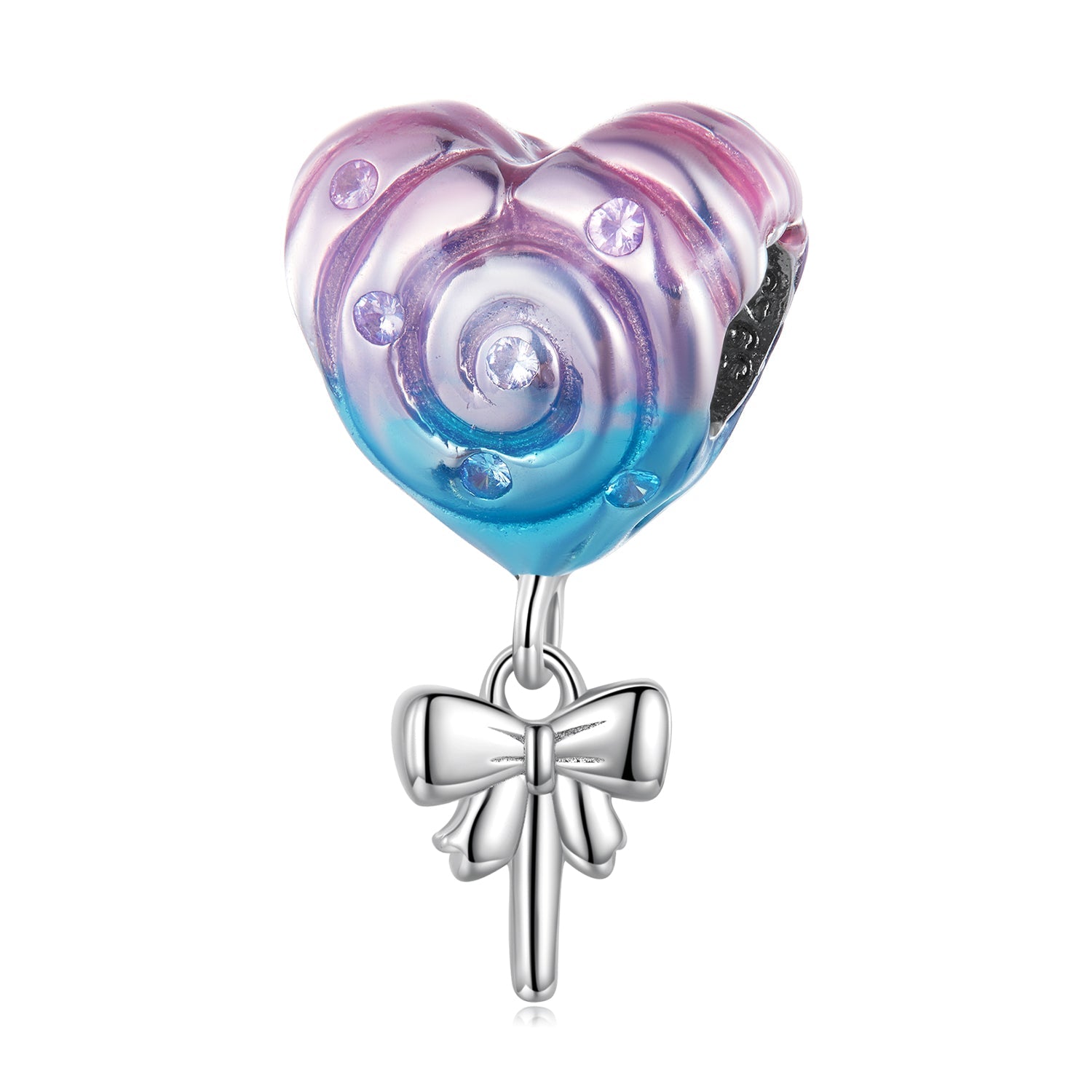 Silver Charm Colored Lollipop CZ Charm For Sale - sursenso Pendant