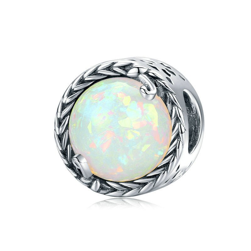 Silver Charm Colorful Simple Vine Opal Charm For Sale - sursenso Charm