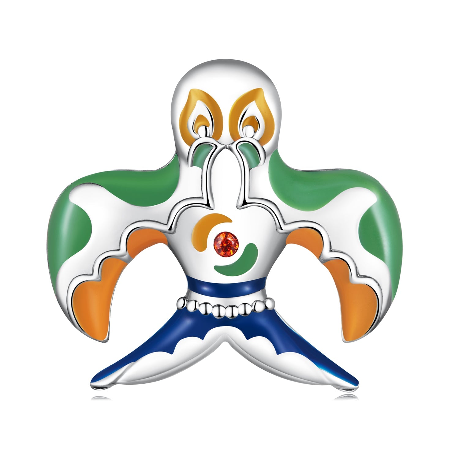 Silver Charm Colorful Swallow Bird Kite CZ Charm For Sale - sursenso Charm