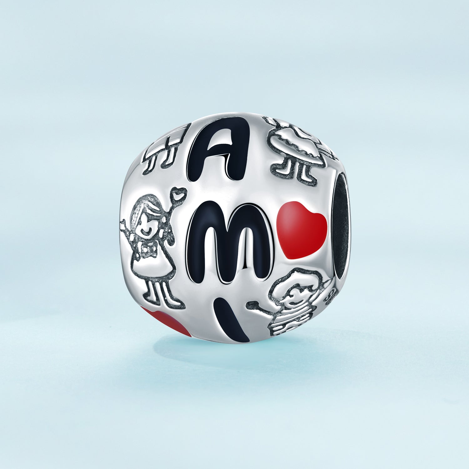 Silver Charm Family Affection Feelings Charm For Sale - sursenso Charm