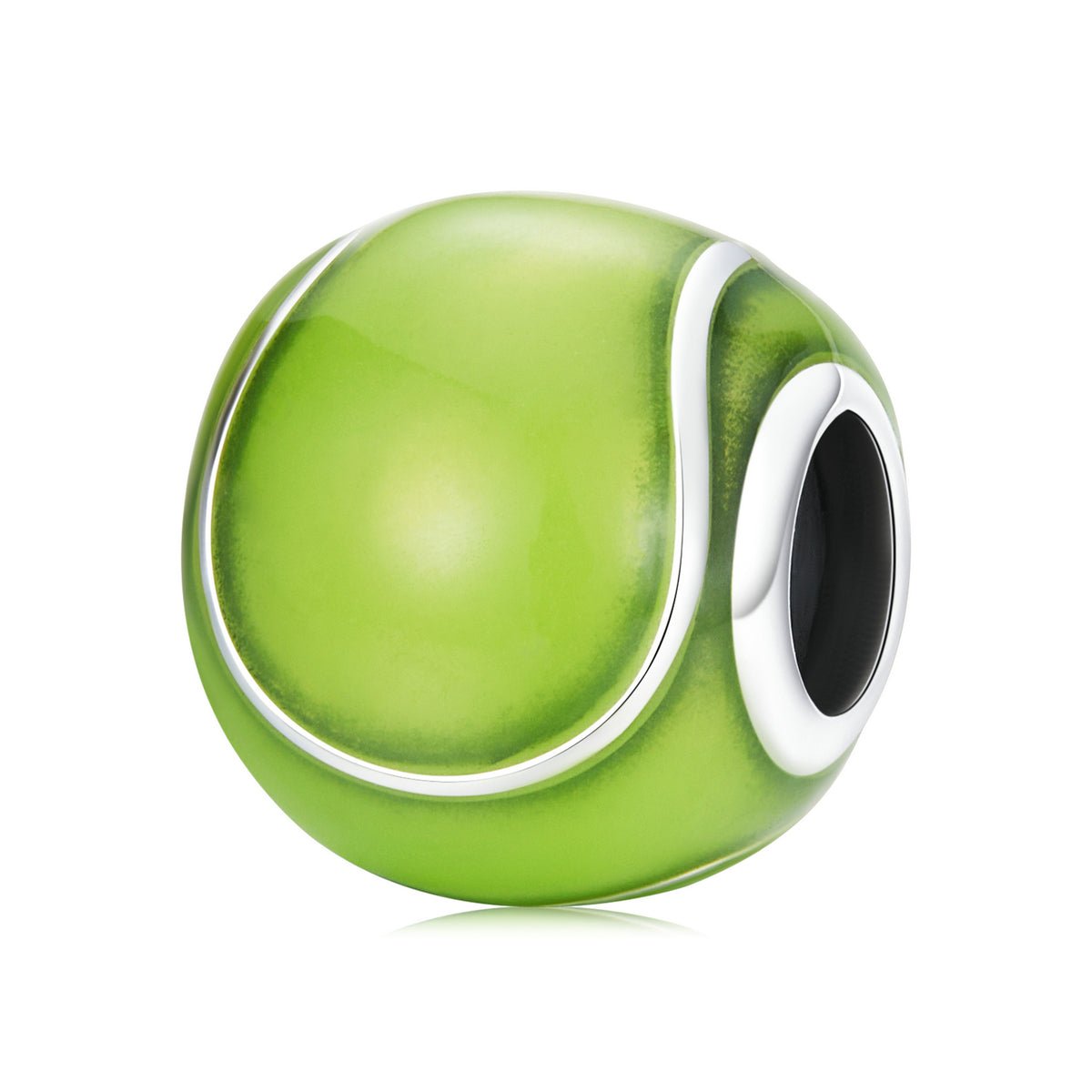 Silver Charm Green Tennis Ball Charm For Sale - sursenso Charm