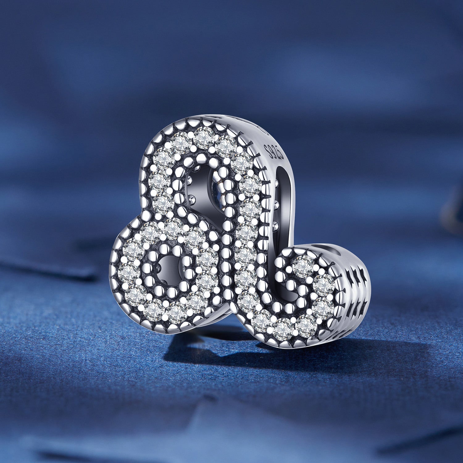 Silver Charm Leo Lucky Sign CZ Charm For Sale - sursenso Charm
