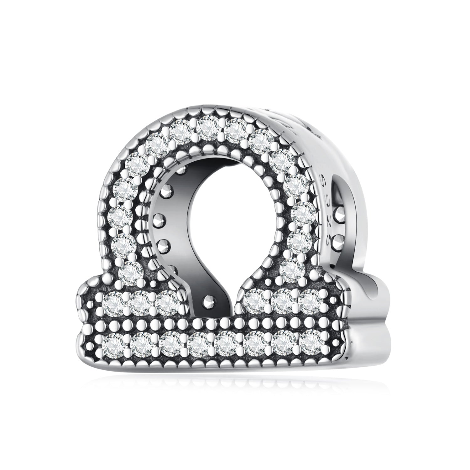 Silver Charm Libra Lucky Sign CZ Charm For Sale - sursenso Charm