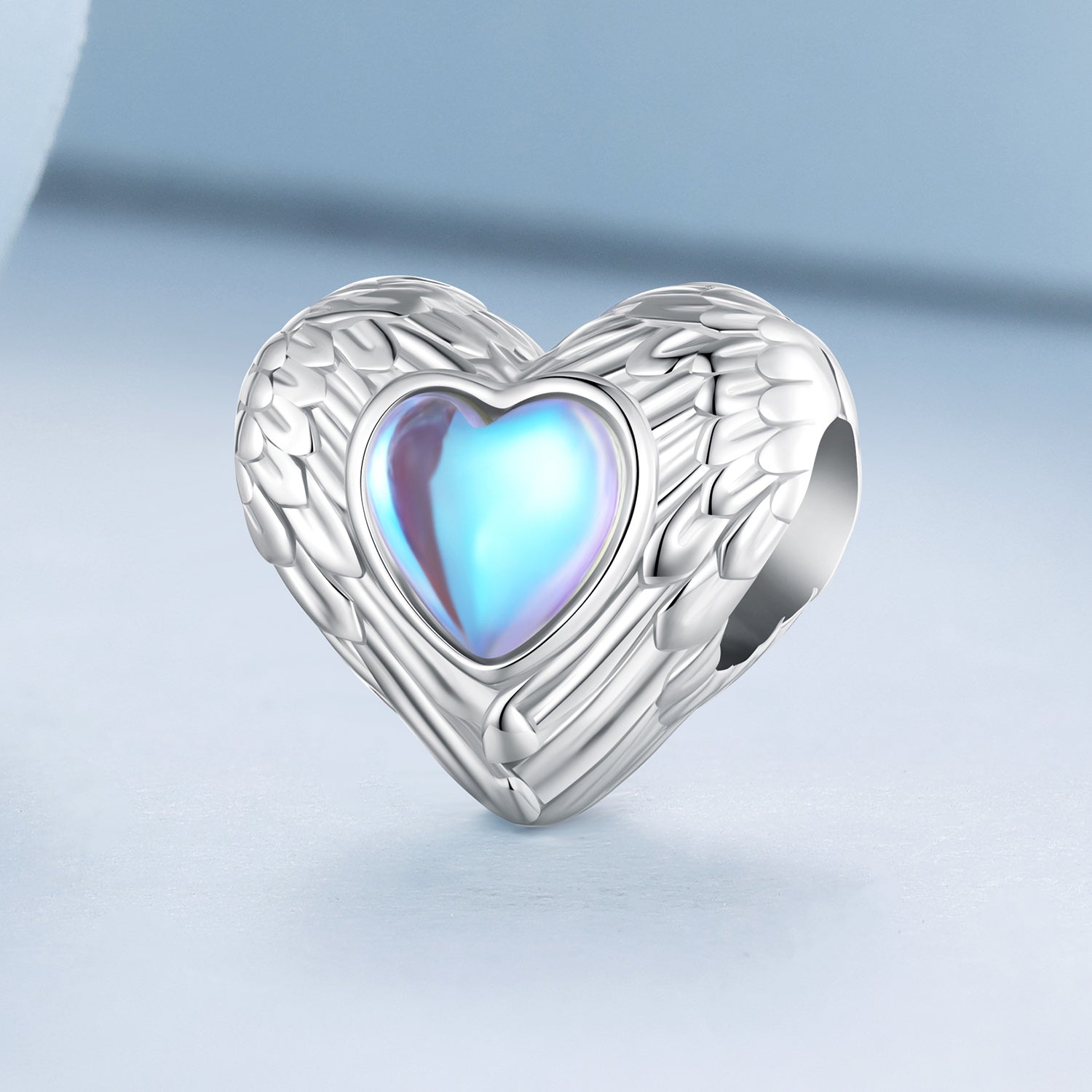 Silver Charm Love Guardian Blue Moonstone Charm For Sale - sursenso Charm