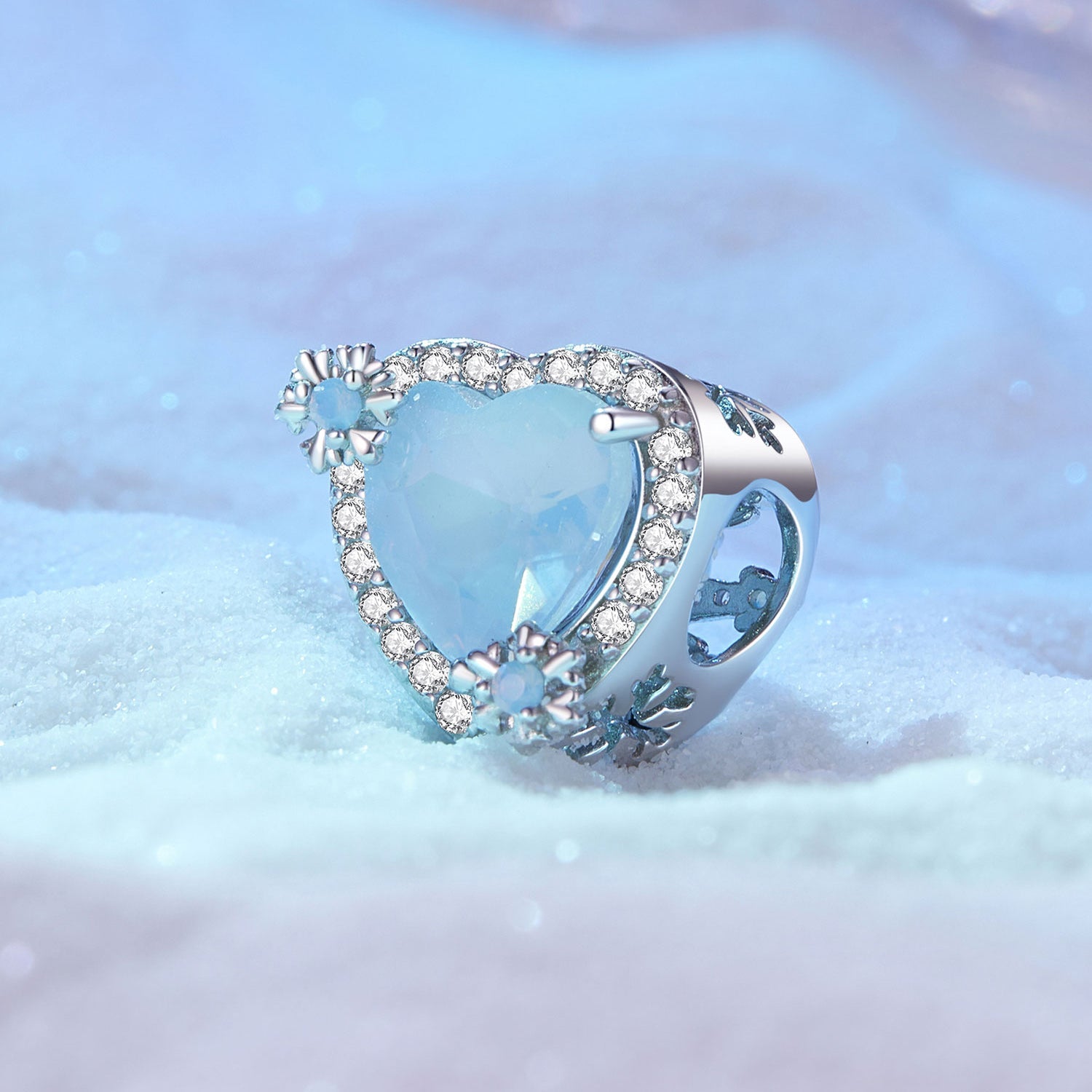 Silver Charm Love Ice CZ Charm For Sale - sursenso Charm