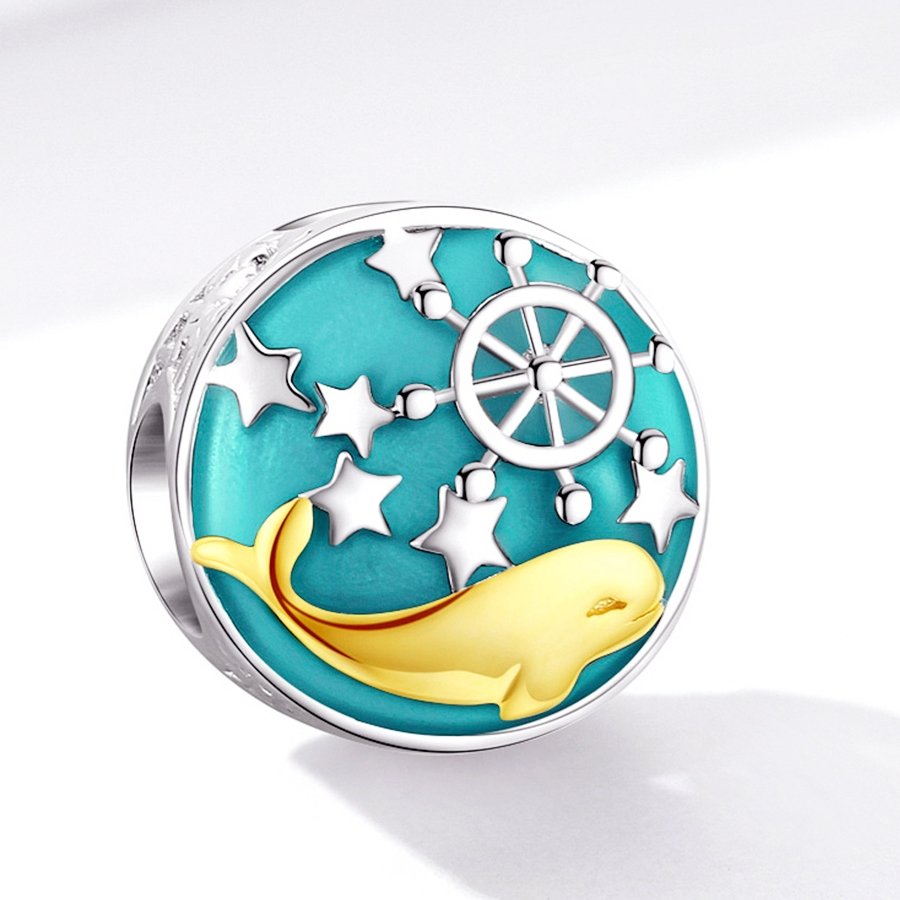 Silver Charm Lovely Whale Charm For Sale - sursenso Charm