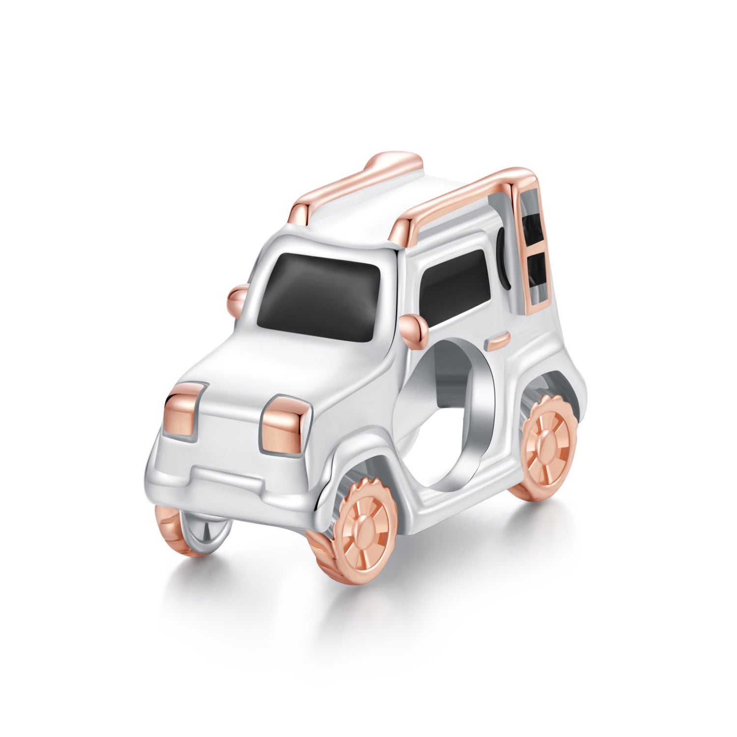 Silver Charm Pink White Off - Road Vehicle Charm For Sale - sursenso Charm