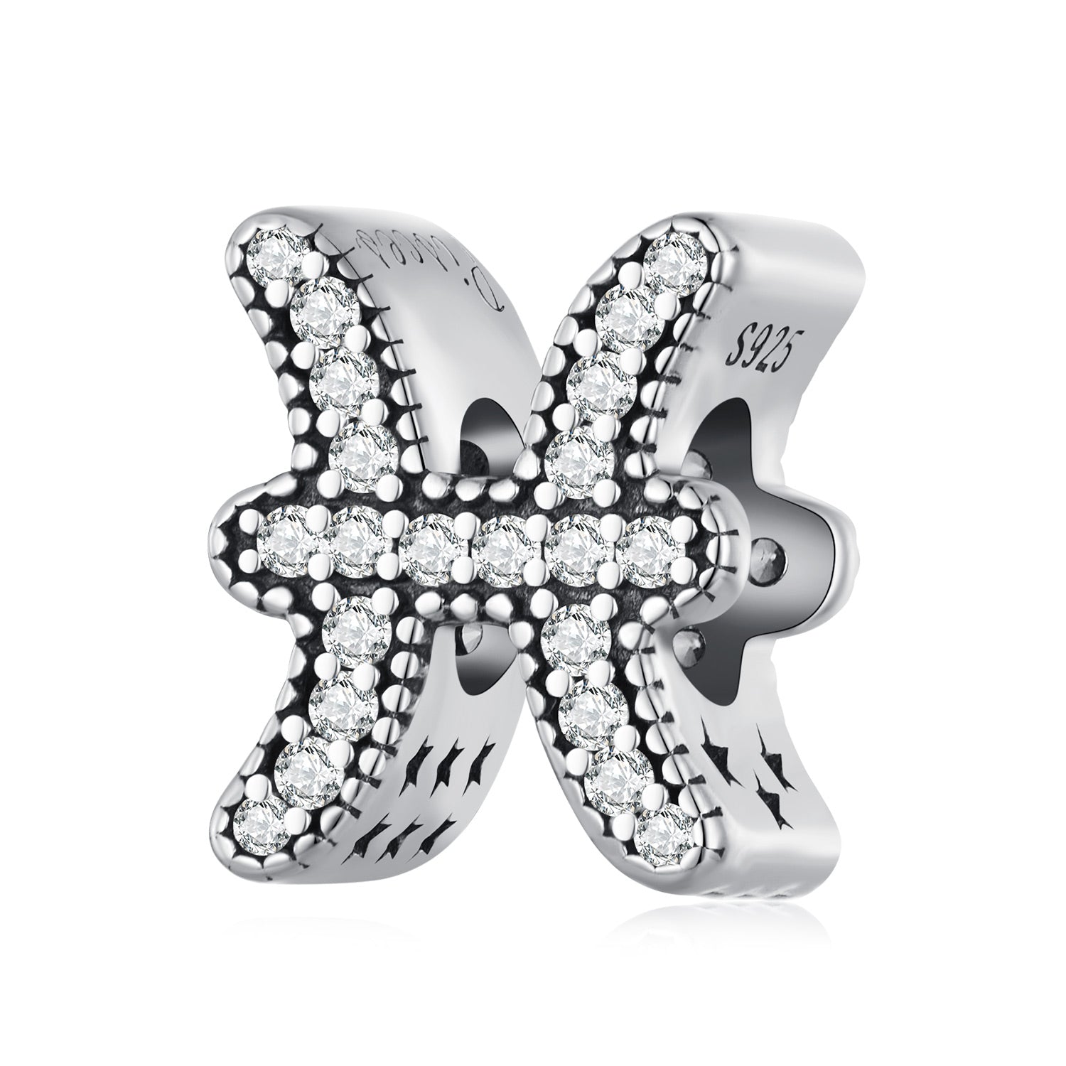 Silver Charm Pisces Lucky Sign CZ Charm For Sale - sursenso Charm