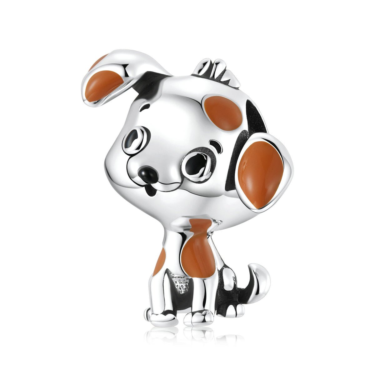 Silver Charm Puppy Cute Dog Animal Enamel Charm For Sale - sursenso Charm