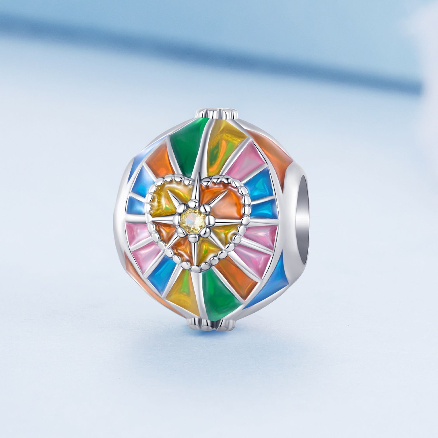 Silver Charm Sun Tarot Cards CZ Charm For Sale - sursenso Charm