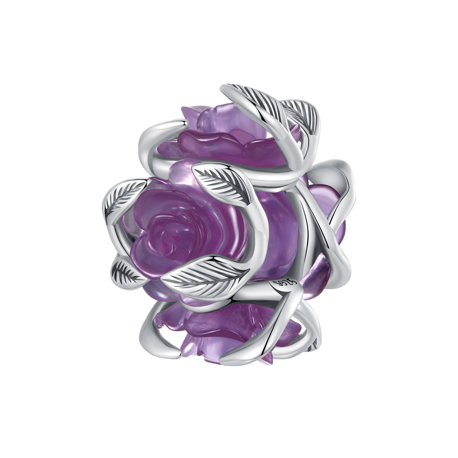 Silver Charm Sunlight Sea Rose Charm For Sale - sursenso Charm