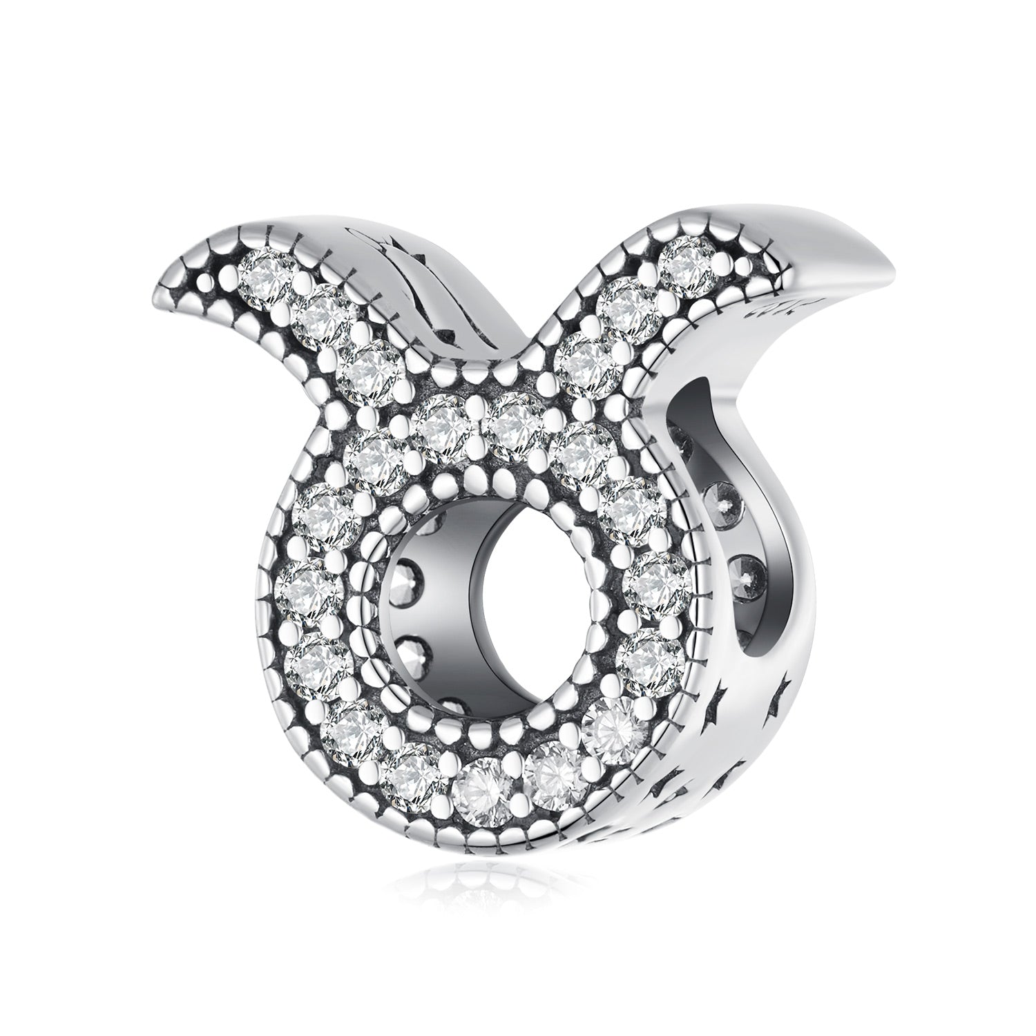 Silver Charm Taurus Lucky Sign CZ Charm For Sale - sursenso Charm