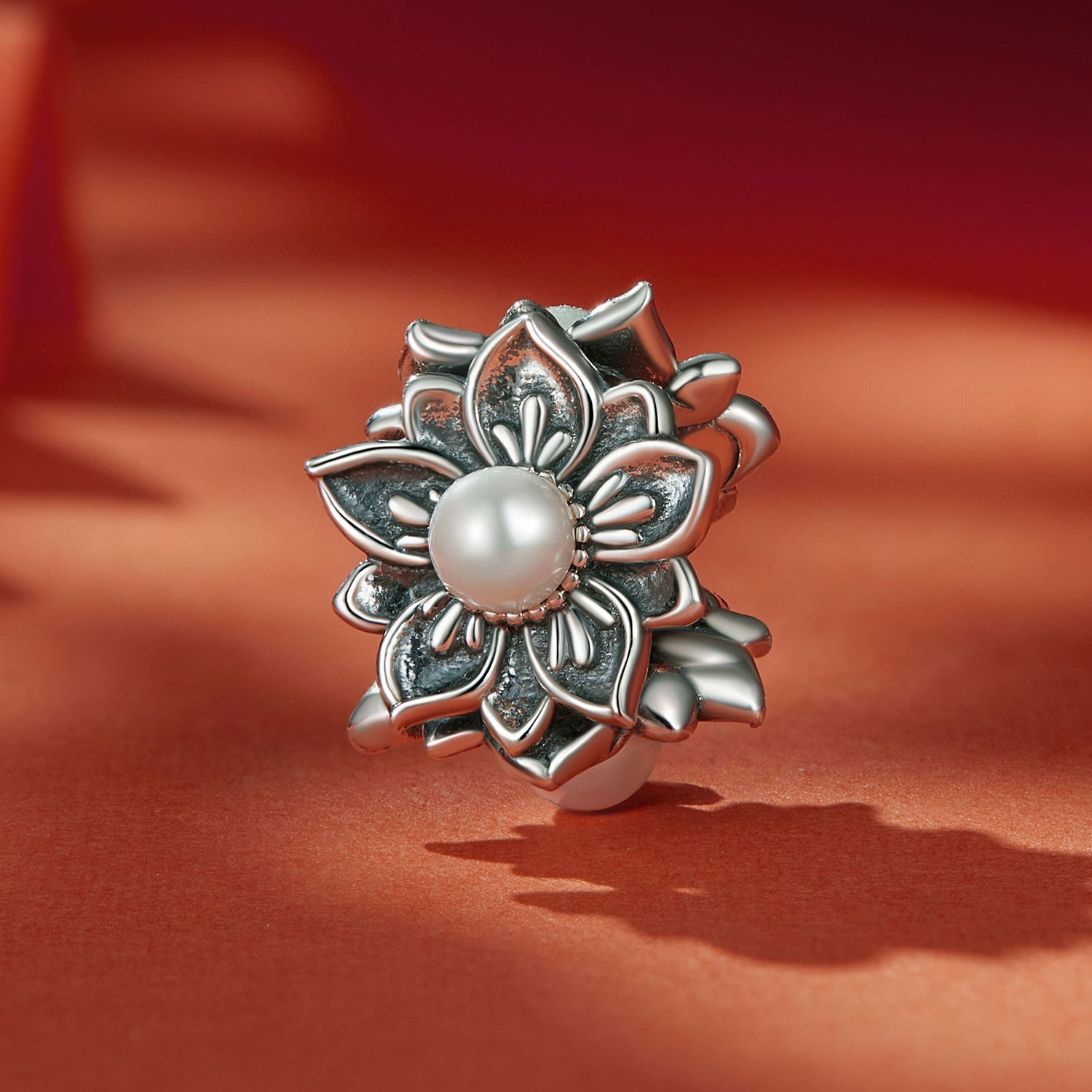 Silver Charm Vintage Shell Flower Charm For Sale - sursenso Charm