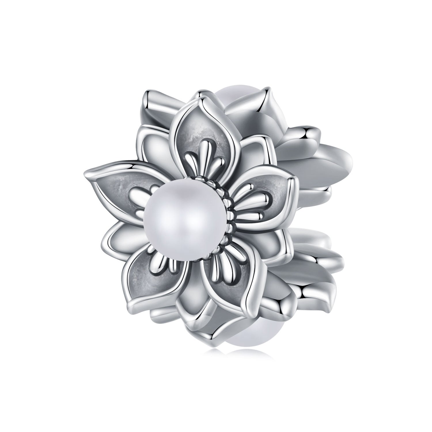 Silver Charm Vintage Shell Flower Charm For Sale - sursenso Charm