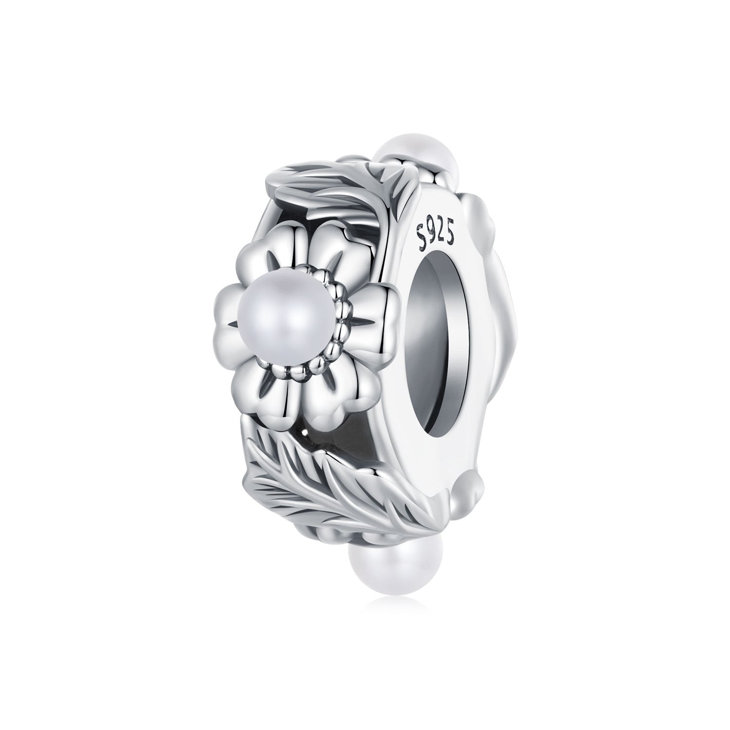 Sterling Silver Charm Vintage Vine Flowers Charm Charm Fit Pandora alternative sursenso