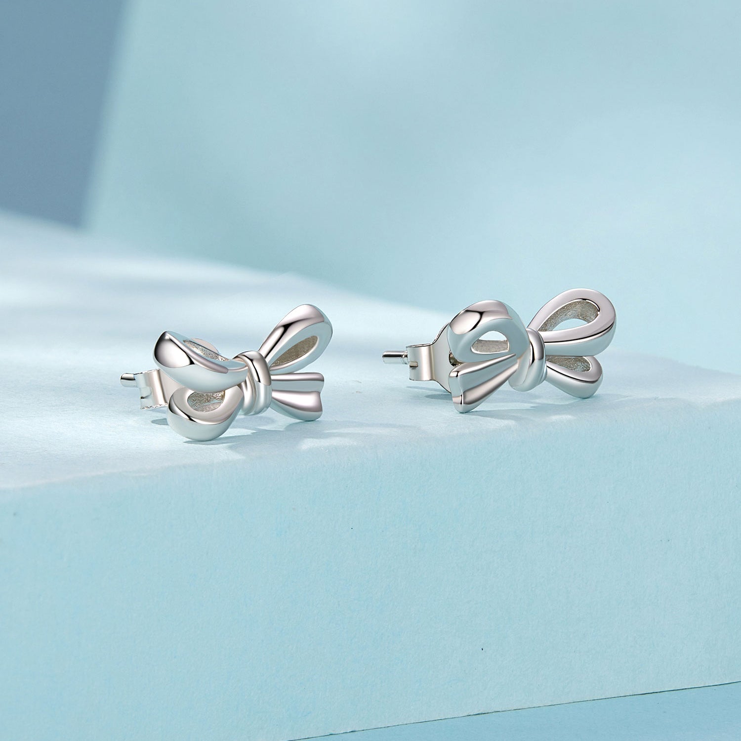 Silver Earrings Bow - shaped Stud Earrings For Sale - sursenso Earring