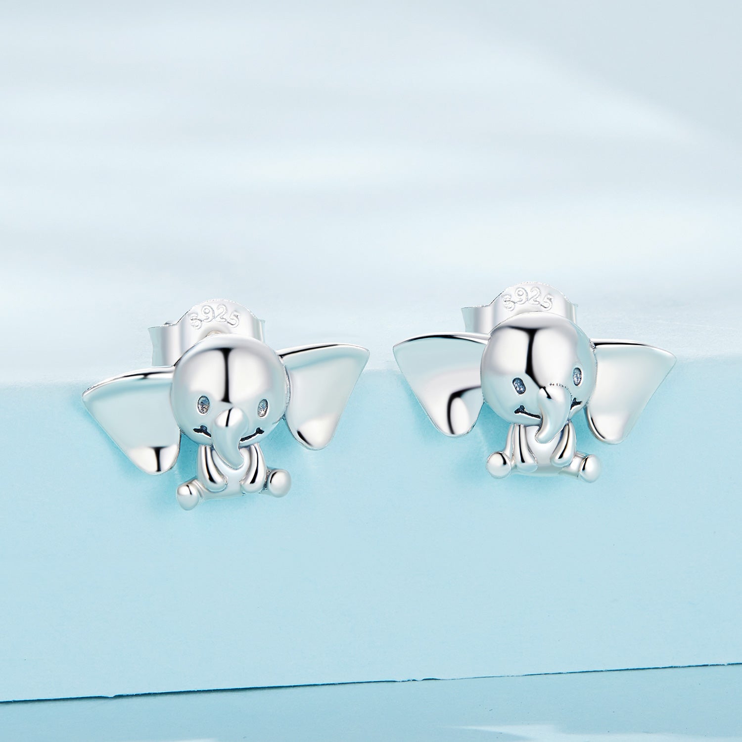 Silver Earrings Cute Elephant Stud Earrings For Sale - sursenso Earring