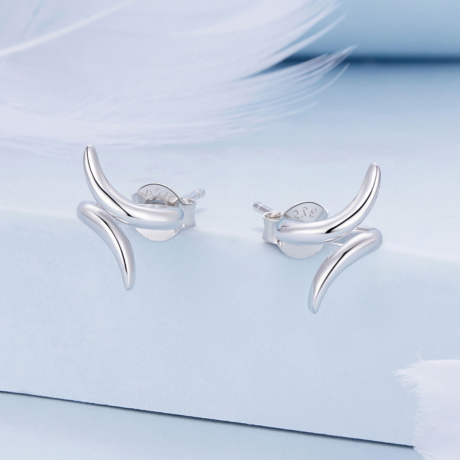 Silver Earrings Earphone Stud Earrings For Sale - sursenso Earring