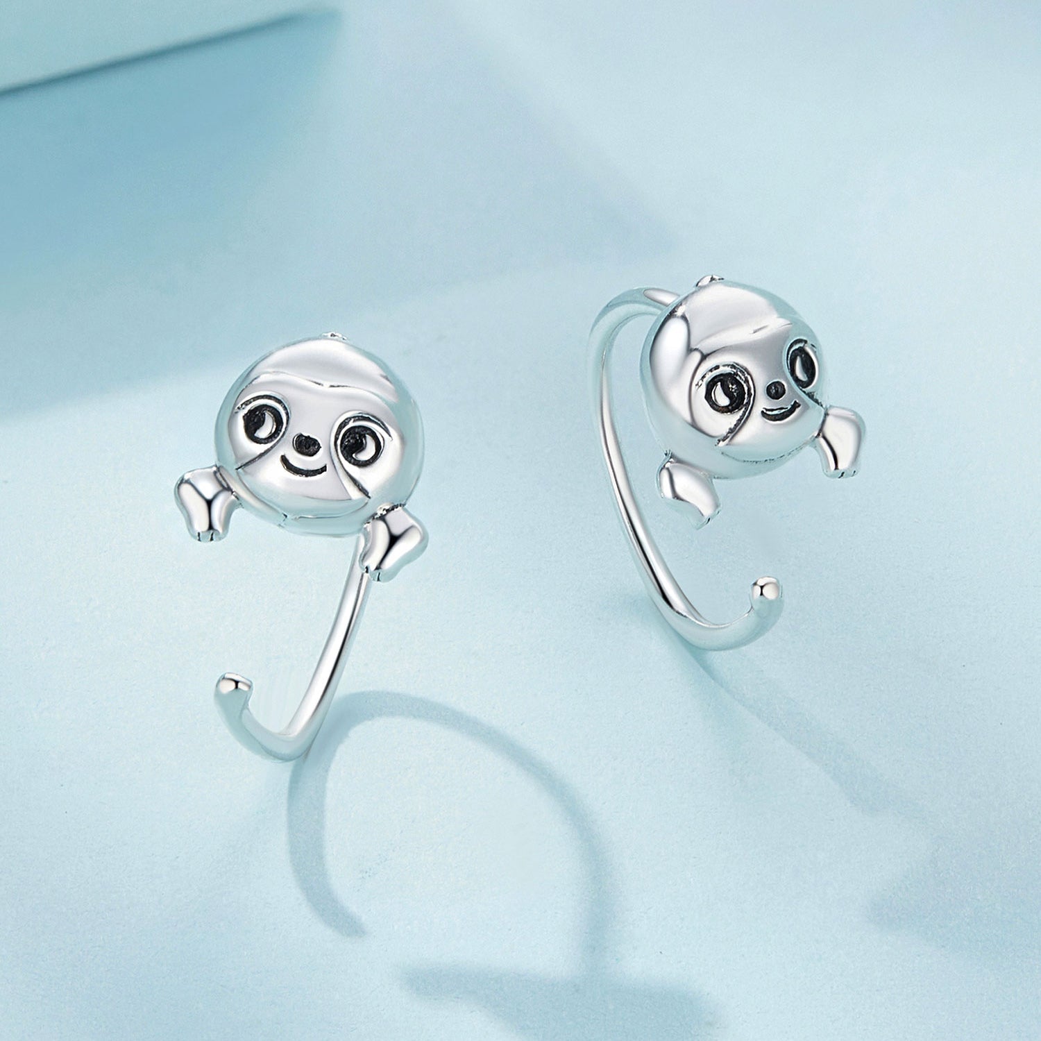 Silver Earrings Sloth Stud Earrings For Sale - sursenso Earring