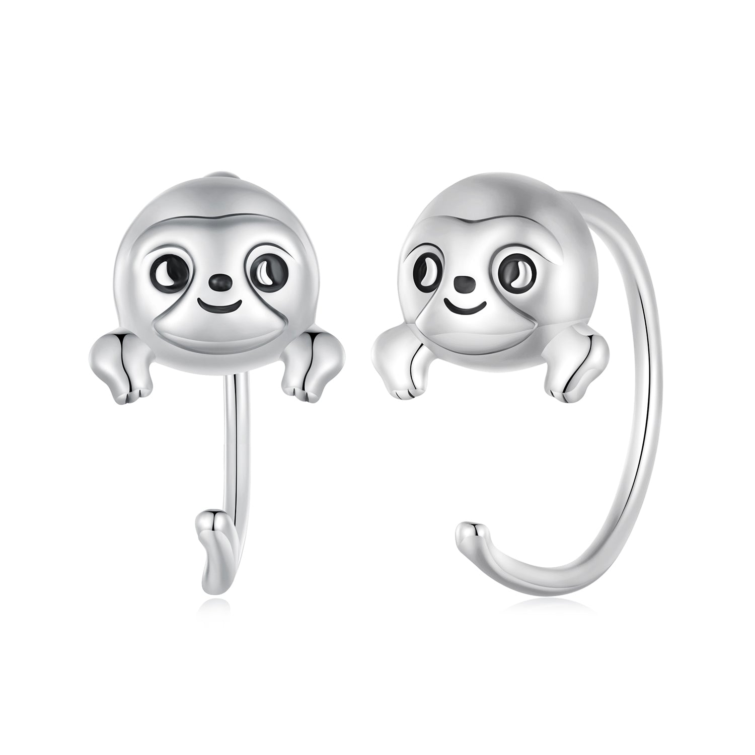 Silver Earrings Sloth Stud Earrings For Sale - sursenso Earring