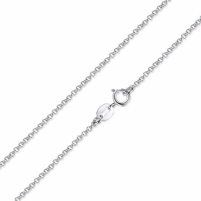 Silver Necklace Classic Anchor Chain Pendant Necklace with Lobster Clasp For Sale - sursenso Necklaces