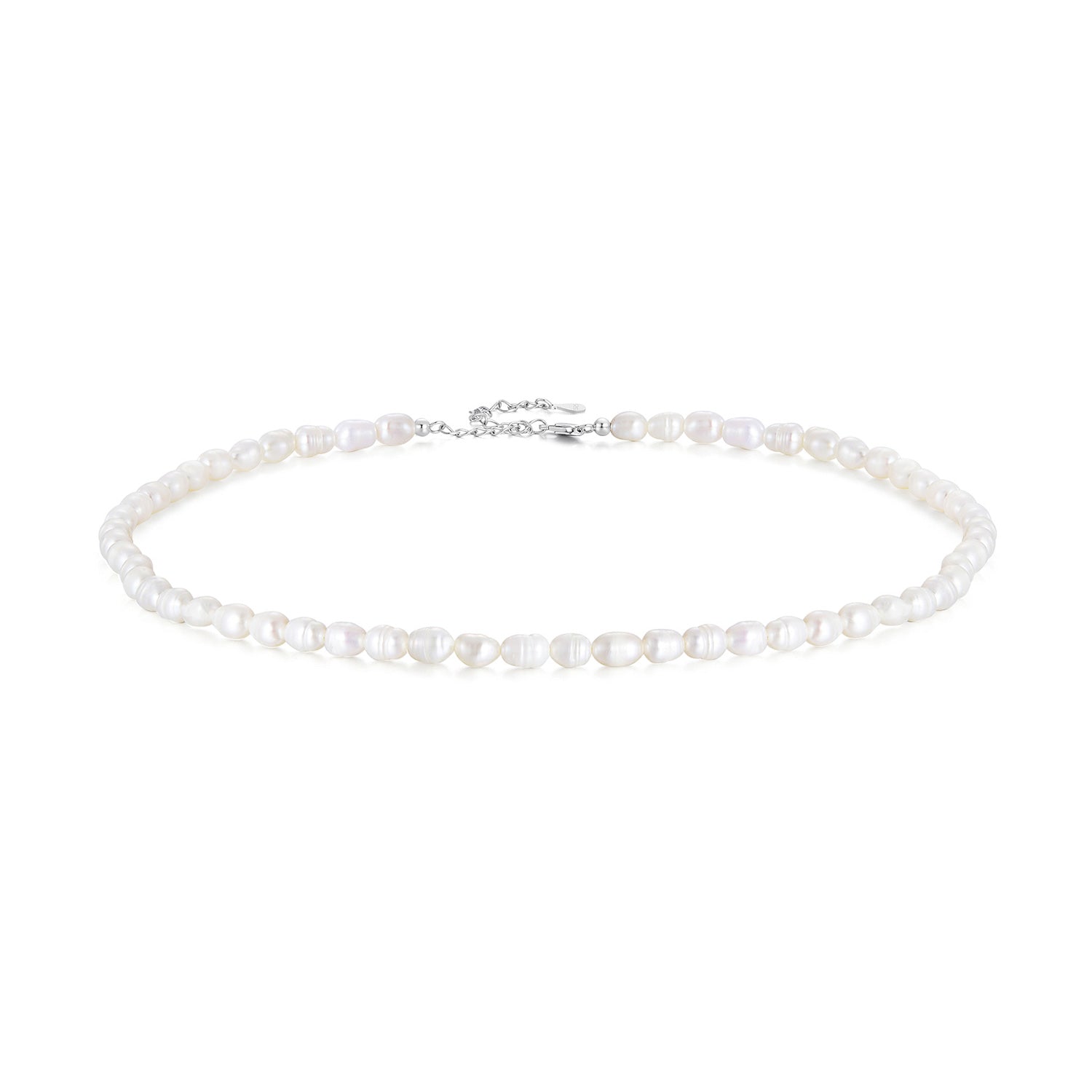 Silver Bracelets Simple Pearl Pendant with Lobster Clasp For Sale - sursenso Necklaces