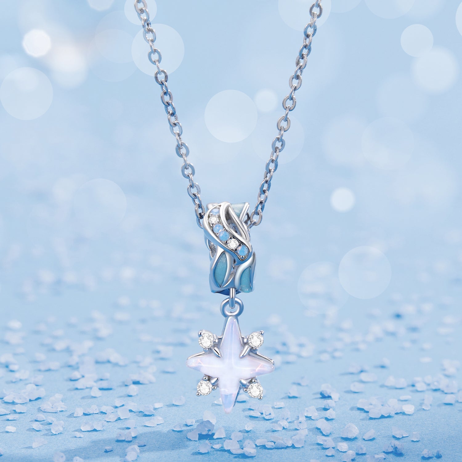 Silver Pendant Bright Milky Way CZ Dangle Charm For Sale - sursenso Pendant