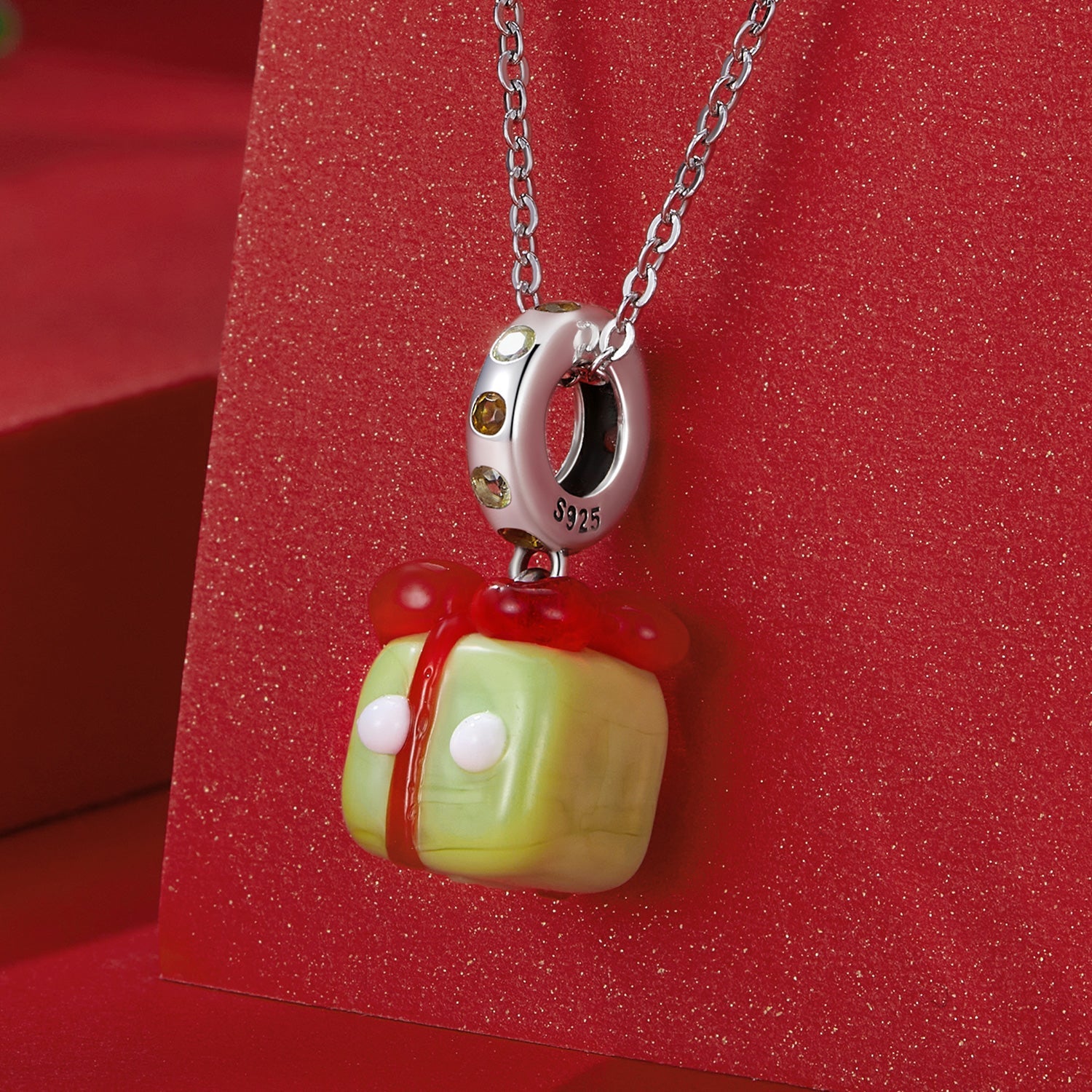 Silver Pendant Christmas Gift CZ Dangle Charm For Sale - sursenso Pendant