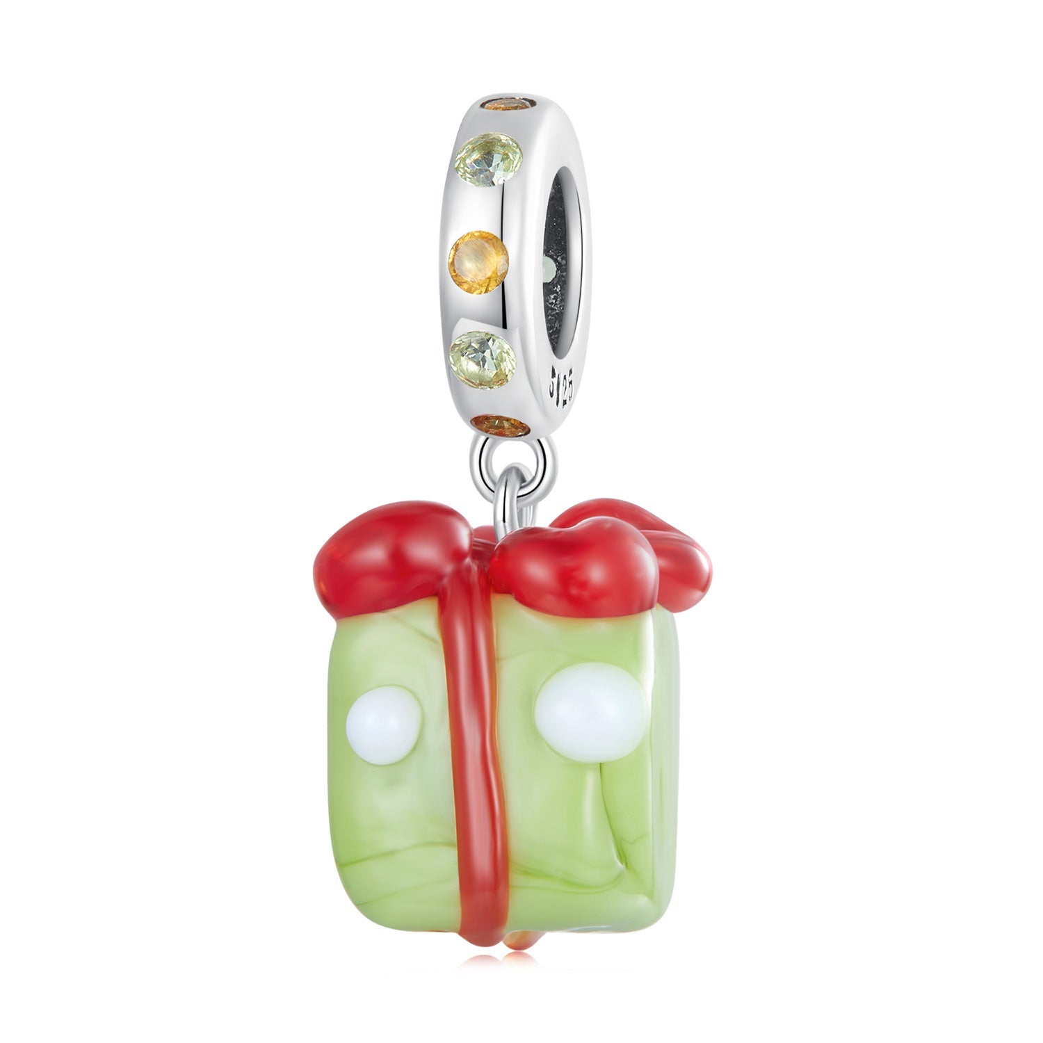 Silver Pendant Christmas Gift CZ Dangle Charm For Sale - sursenso Pendant