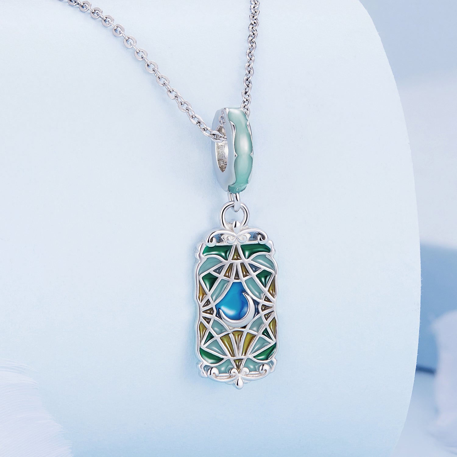 Silver Pendant Moon Tarot Cards Dangle Charm For Sale - sursenso Pendant