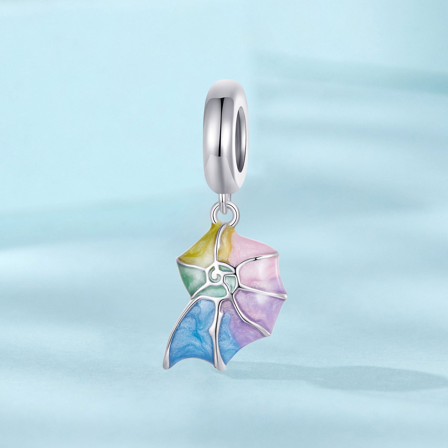 Silver Pendant Rainbow Conch Dangle Charm For Sale - sursenso Pendant