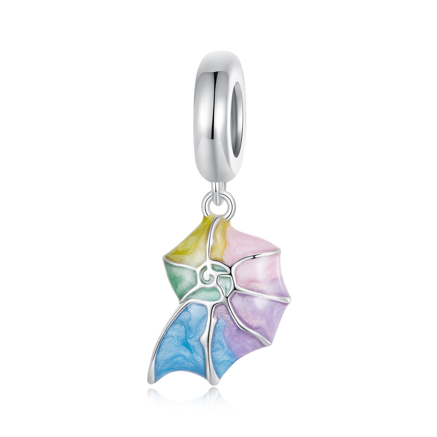 Silver Pendant Rainbow Conch Dangle Charm For Sale - sursenso Pendant