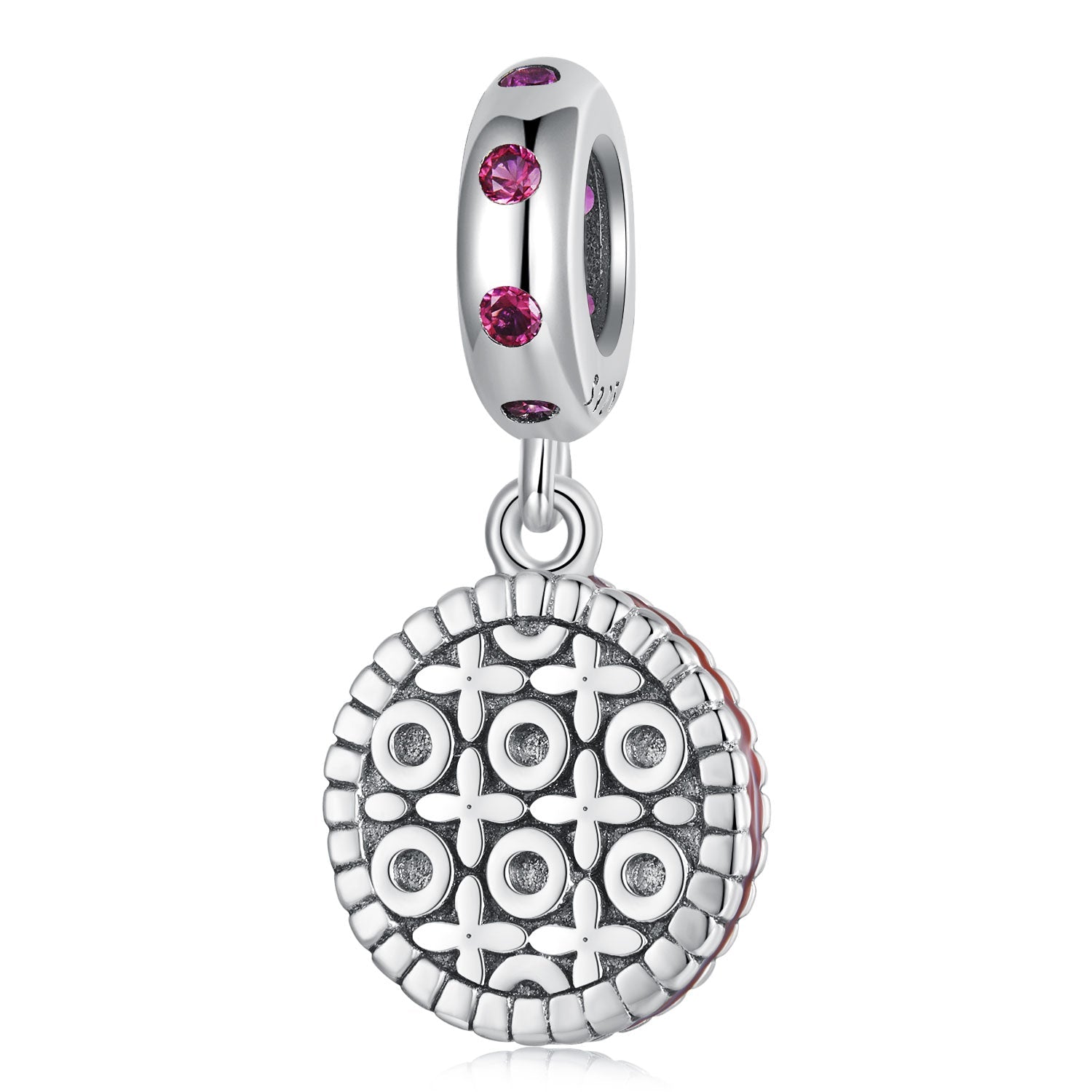 Silver Pendant Strawberry Cookie Filling CZ Dangle Charm For Sale - sursenso Pendant