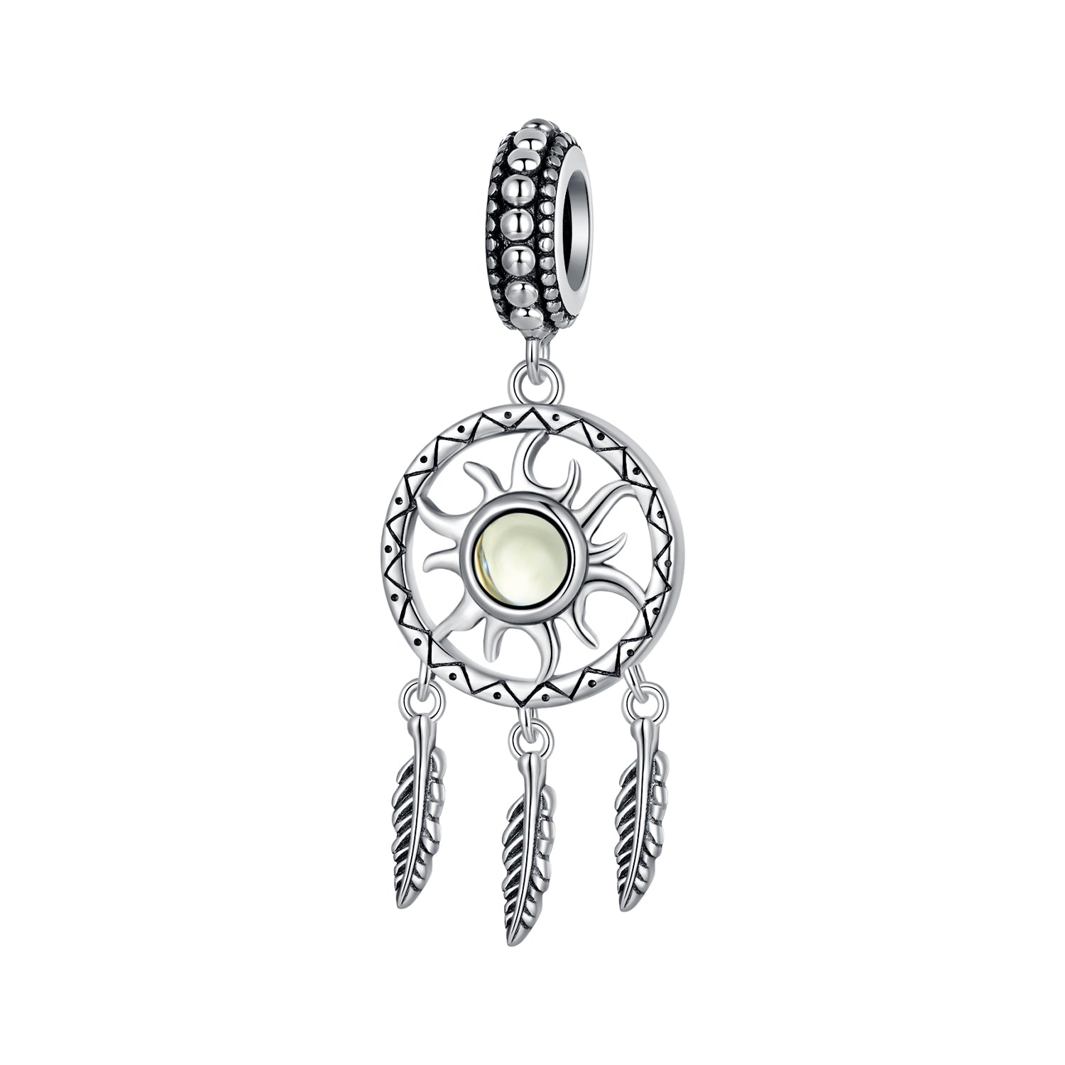 Silver Pendant Sun Dream Catcher Dangle Charm For Sale - sursenso Pendant