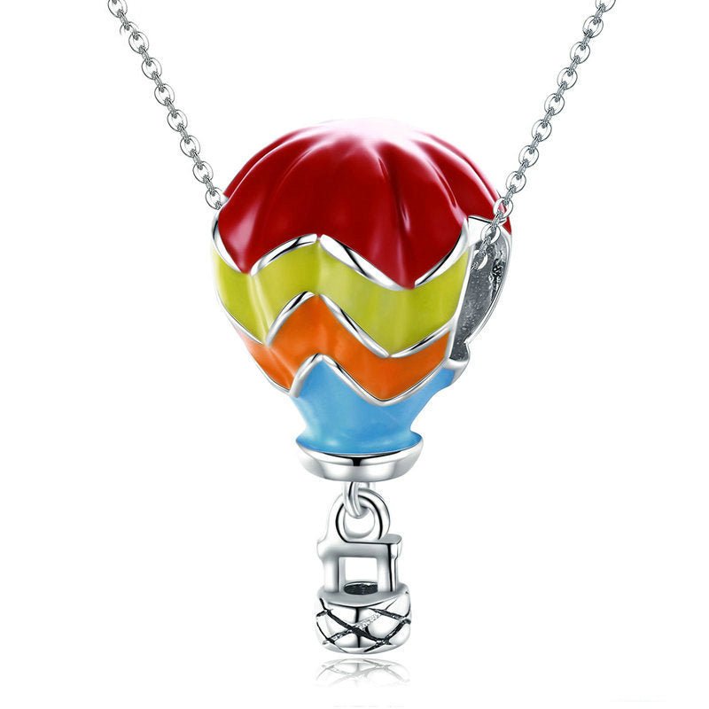 Silver Pendant Turkish Balloon Enamel Dangle Charm For Sale - sursenso Pendant
