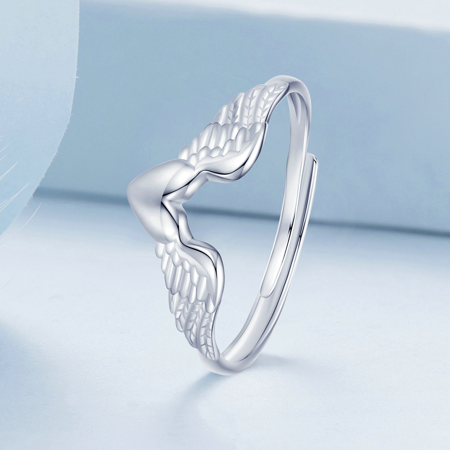 Silver Ring Angel Wing Open Ring For Sale - sursenso Open Rings