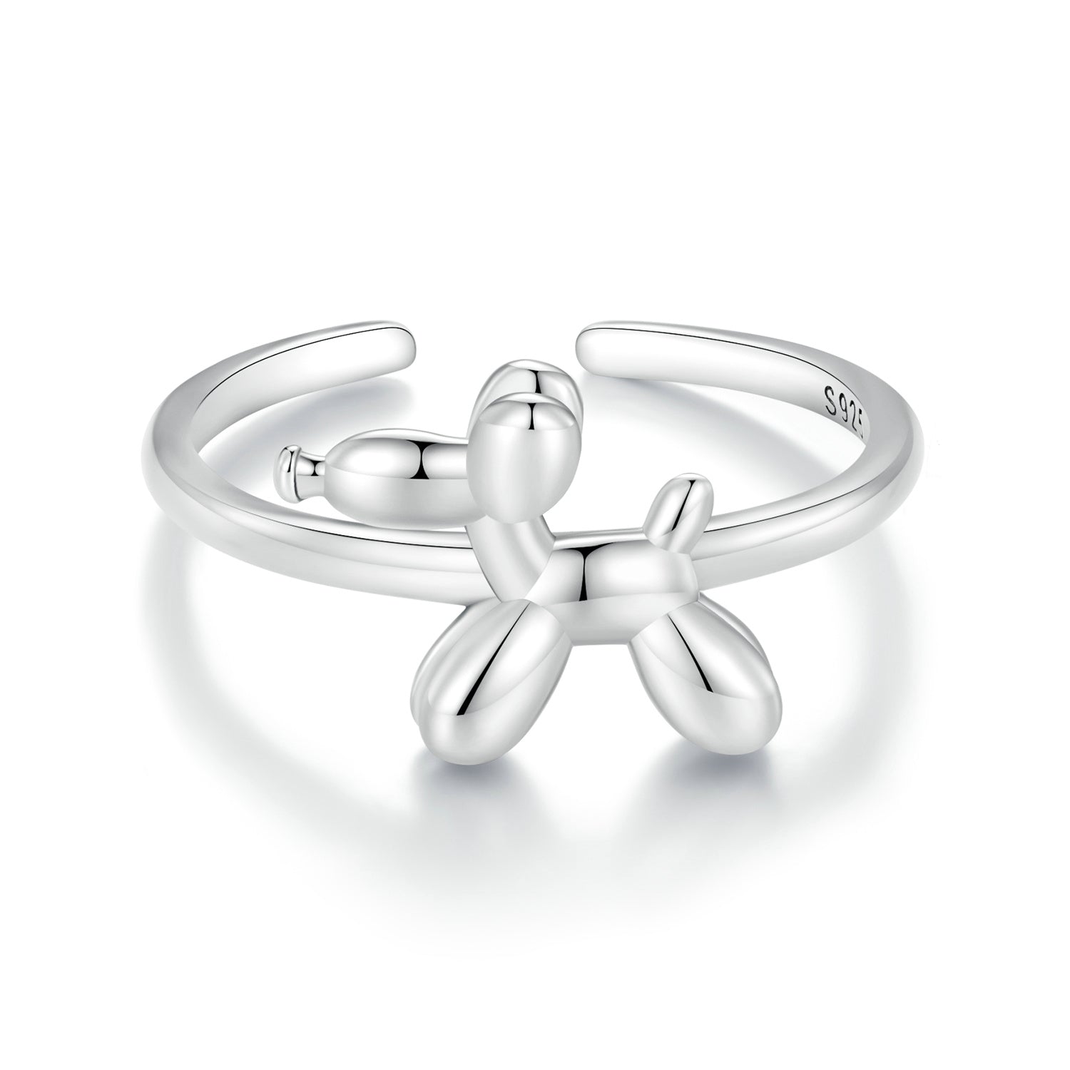 Silver Ring Balloon Puppy Open Ring For Sale - sursenso Open Rings