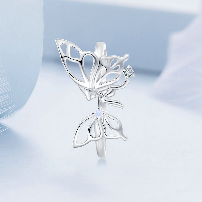 Silver Ring Butterfly Elf CZ Open Ring For Sale - sursenso Open Rings