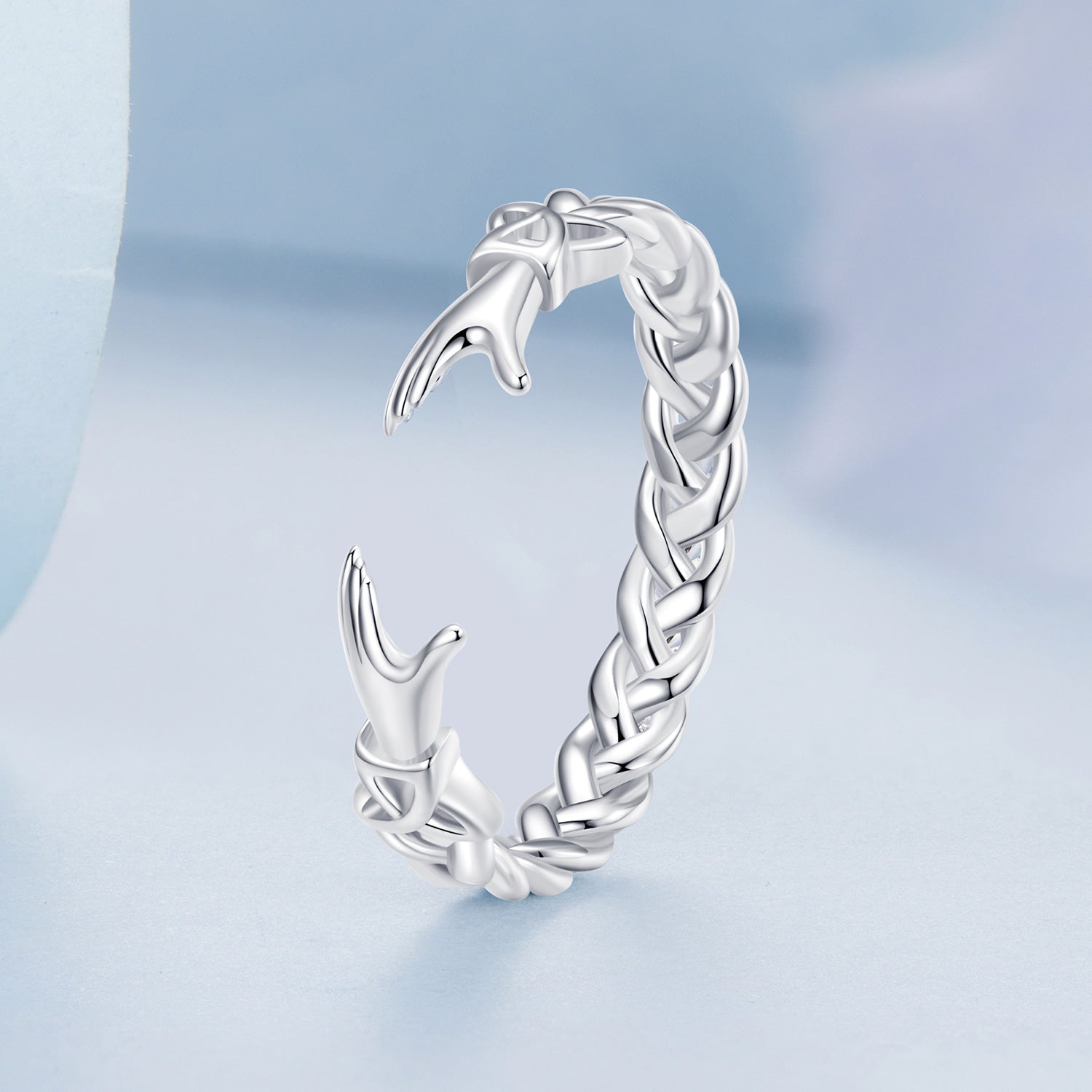 Silver Ring Celtic Knot Palm Open Ring For Sale - sursenso Open Rings