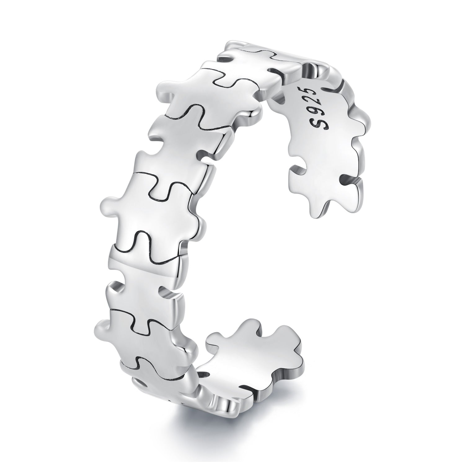 Silver Ring Jigsaw Puzzle Open Ring For Sale - sursenso Open Rings